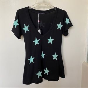 Wildfox V-neck Star Tee